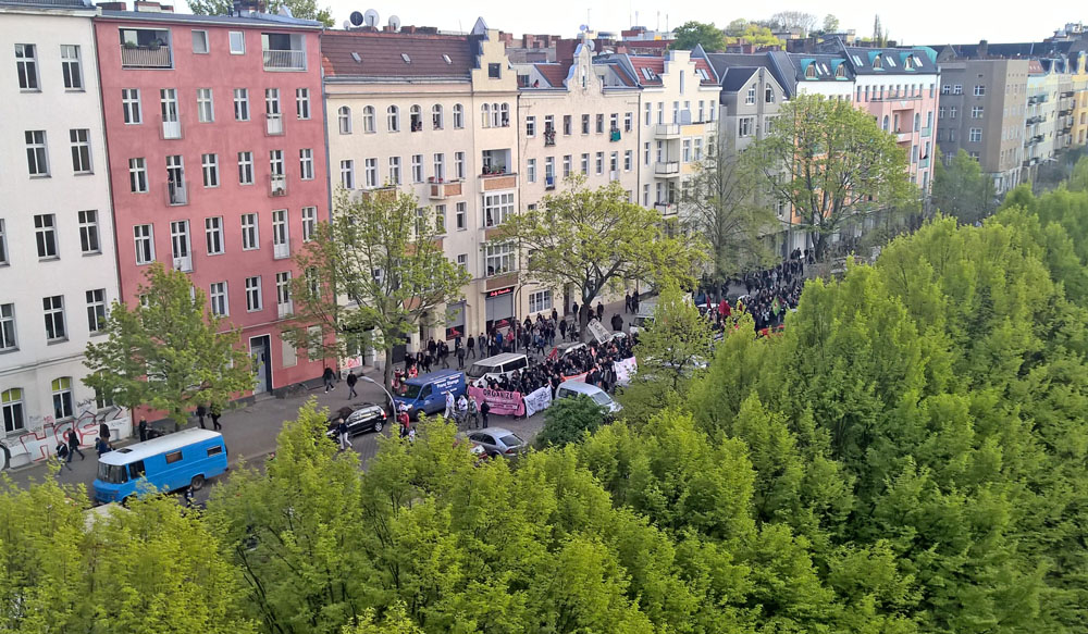 Demonstration gegen Mietwucher und Wohnungsknappheit in Berlin Wedding Foto: S.Gütte