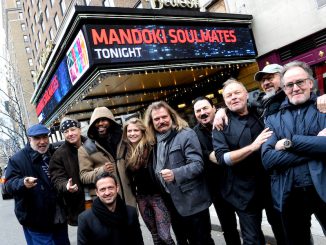 The Mandoki Soulmates front of the Beacon Theatre