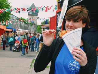 Organisatorin Sara Gamberi auf dem Italien Street Food Festival ©True Italian