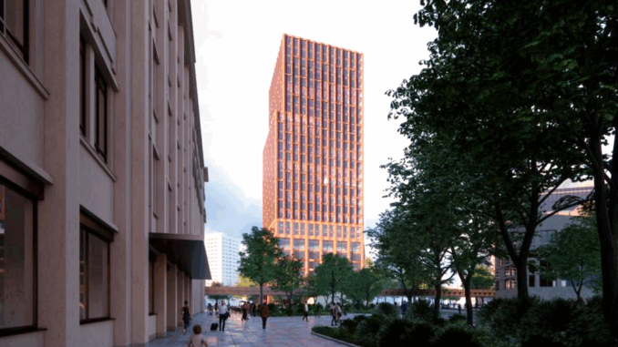 HB Reavis plant ein neues nachhaltiges und gemischt genutztes Hochhaus auf einem brachliegenden Grundstück neben den S-Bahn-Gleisen an der Jannowitzbrücke