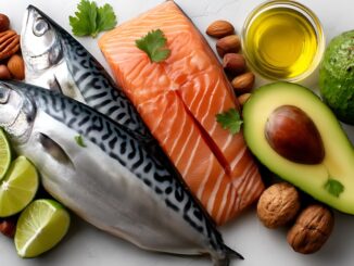 Gute Lieferanten für Omega-3-Fettsäuren: Fettreicher Seefisch wie Makrele oder Lachs. Pflanzliche Quellen enthalten zwar viel Alpha-Linolensäure (ALA), aber diese Vorstufe kann der Körper nur bedingt zu EPA und DHA umwandeln. Ausnahme ist Algenöl – denn es enthält direkt verwertbares EPA und DHA. Bildquelle: stock.adobe.com / ciliraniwe