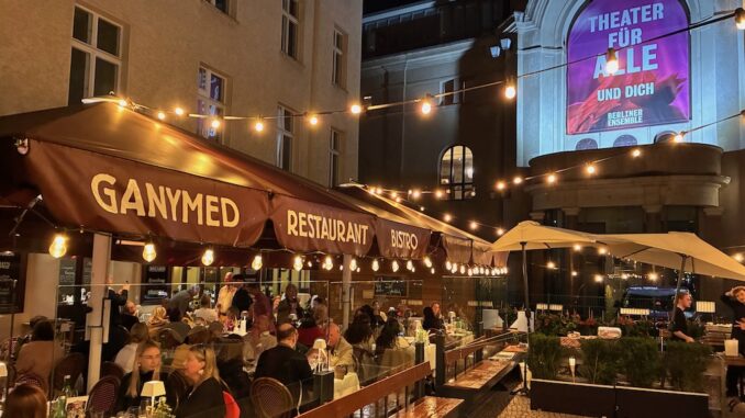 Ganymed Brasserie Berlin am Abend
