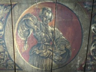 Ein Ausschnitt aus der fast 500 Jahre alten Deckenmalerei, die im neuen Junge besichtigt werden kann.